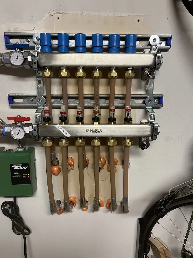 Plumber performing Gas Line Installation at a residential property in Statham